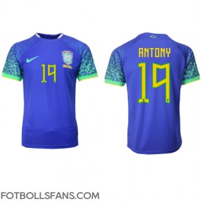 Brasilien Antony #19 Replika Bortatröja VM 2022 Kortärmad